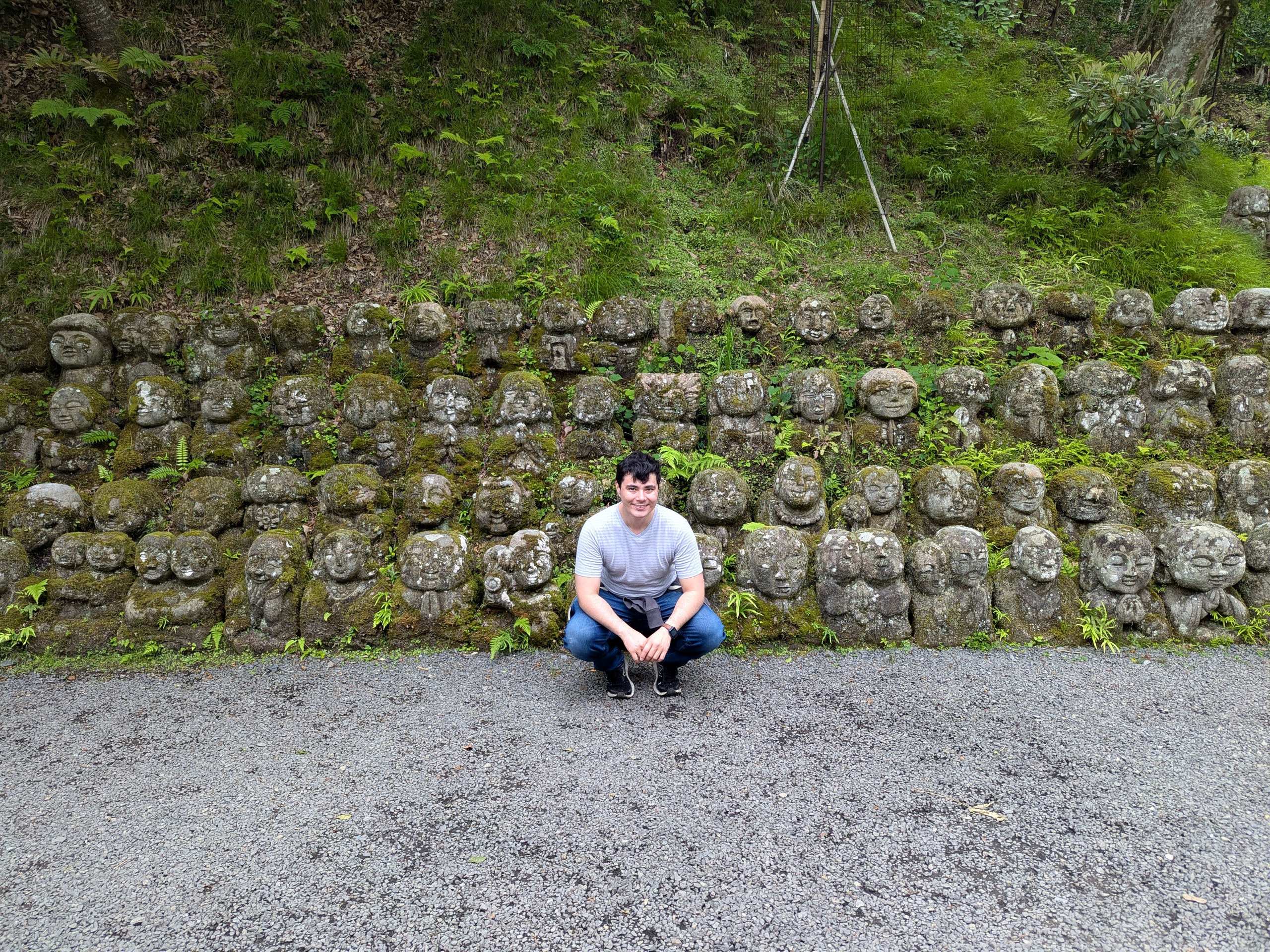 Myself, sitting at the Otagi Nenbutsu-ji Temple during a recent vacation to Japan